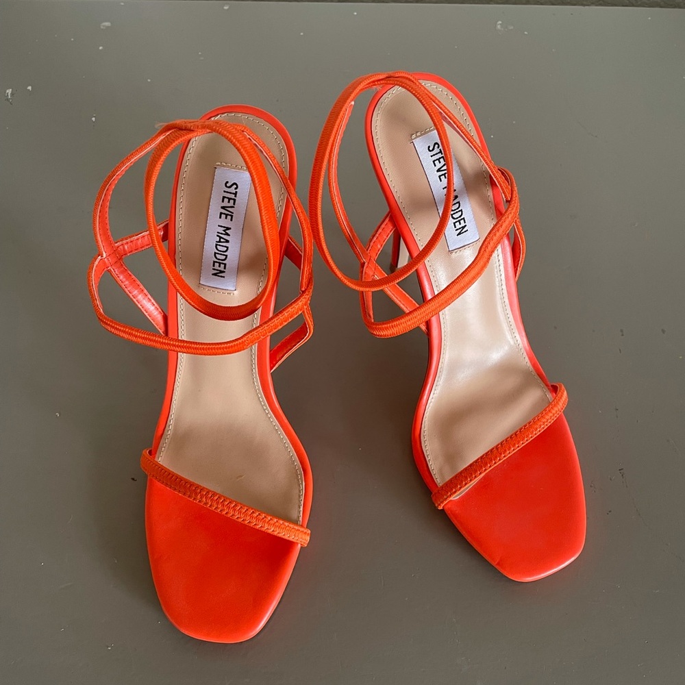 Steve Madden Women's Orange Strappy Heels